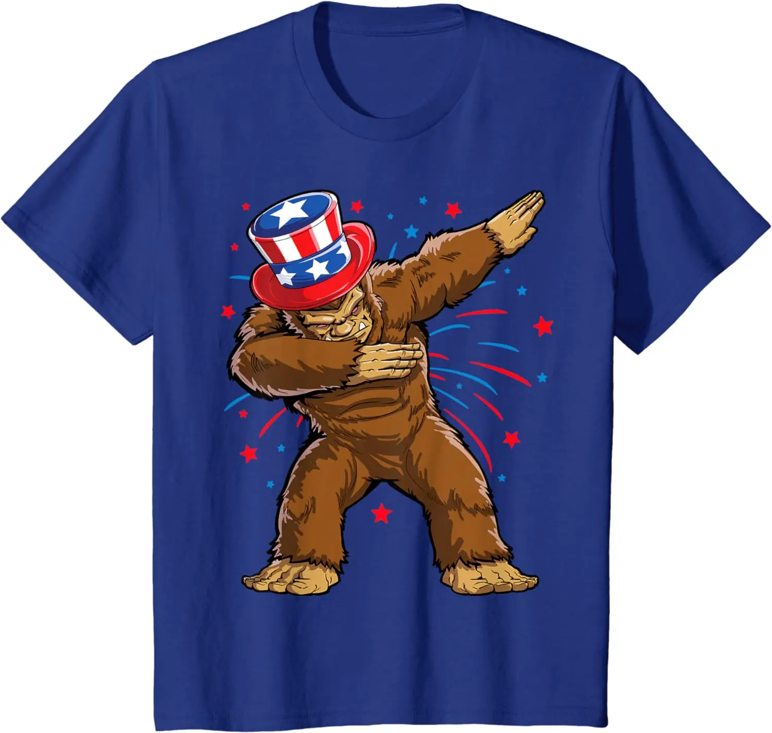 Tupfen Bigfoot 4. von July Shirts Sasquatch American Flag T-Shirt