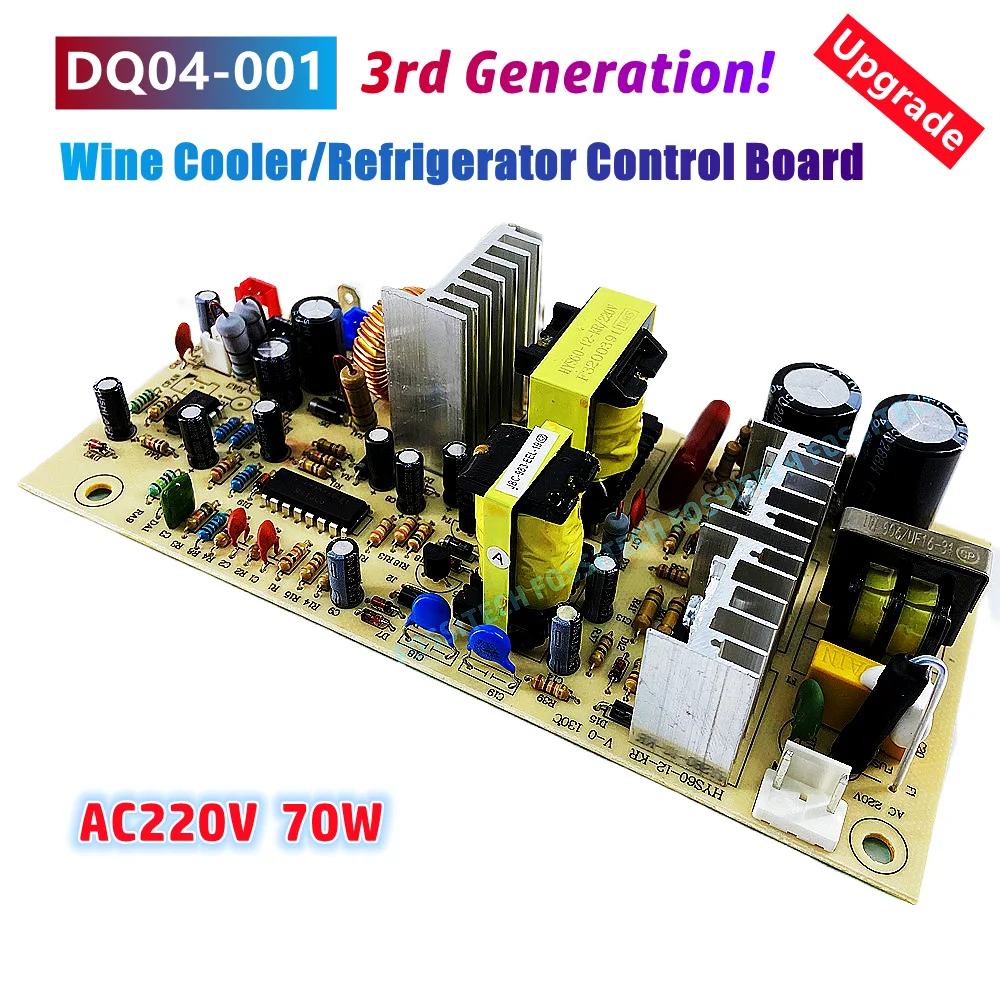 Placa de Circuito do Armário do Vinho Tinto Controle de Temperatura Placa Principal do Poder do Refrigerador ó Geração Dq04001 220v 70w Novo