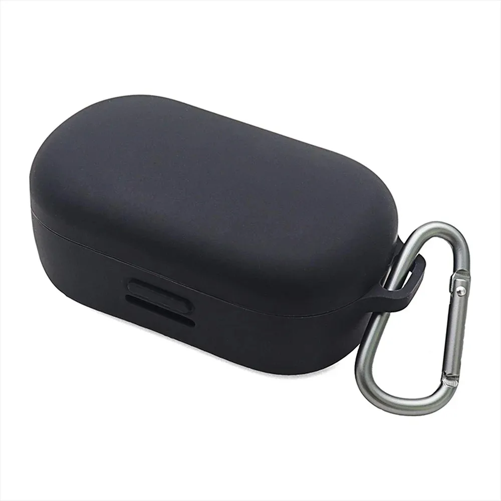 Pyłoszczelna, odporna na wstrząsy, ochronna silikonowa obudowa do bezprzewodowych słuchawek dousznych Bose QuietComfort z redukcją szumów i karabińczykiem
