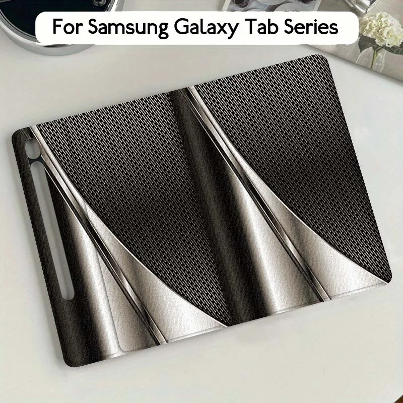 

Metal carbon fiber pattern Tablet Case For Samsung Galaxy Tab S7 S8 S9 S10 FE Plus Lite 11 12.4 13.1 Inch