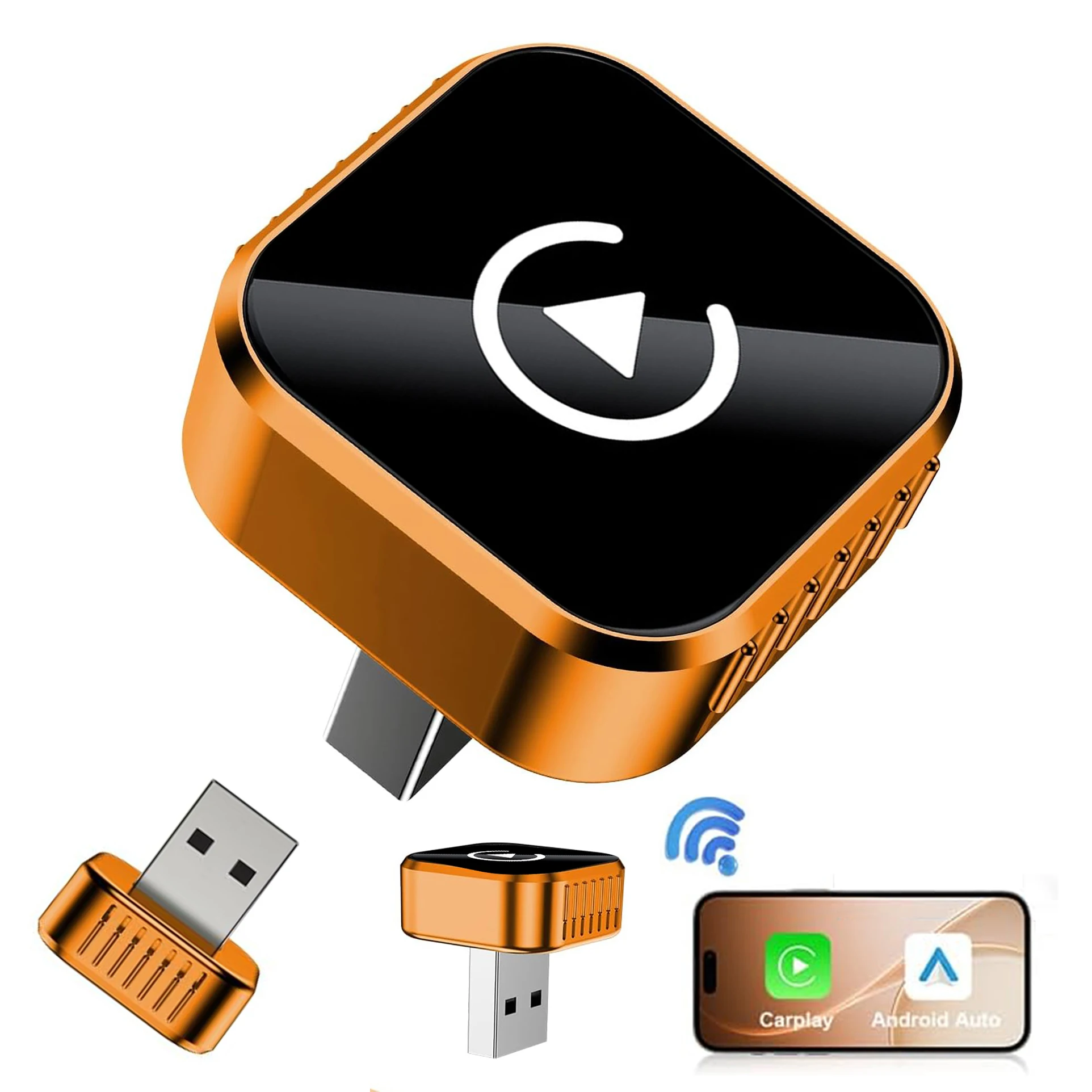 Kabelloser CarPlay-Adapter, CarPlay & Android Auto Wireless Dongle, 5GHz WLAN, Plug & Play, für Fahrzeuge mit werkseitig installiertem kabelgebundenem CarPlay