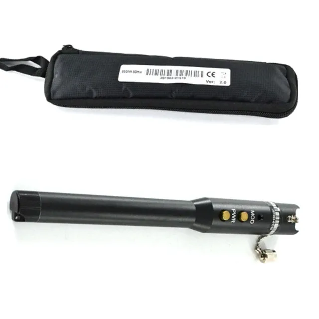 

Chinese Factory 50km Red Laser Light Cable Tester Vfl 50mw Fiber Optic Visual Fault Locator