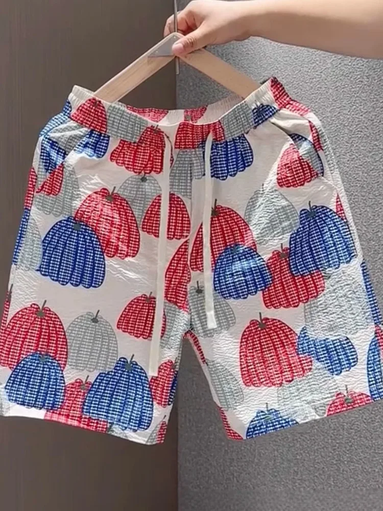 

Casual Pumpkin Pattern Men's orts Five-Quarter Length Beachwear Summer New Sle Faionable Youth Active Qui Dry Lightwe...