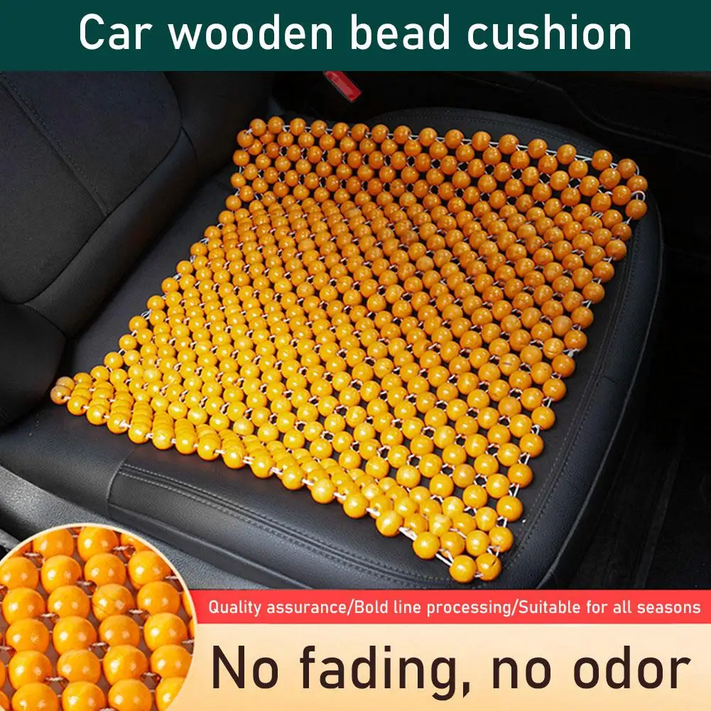 

Summer Car Wooden Bead Seat Cushion Universal Cool Car Seat Cover Breathable Handmade Auto Seat Mat Pad Auto Accessories