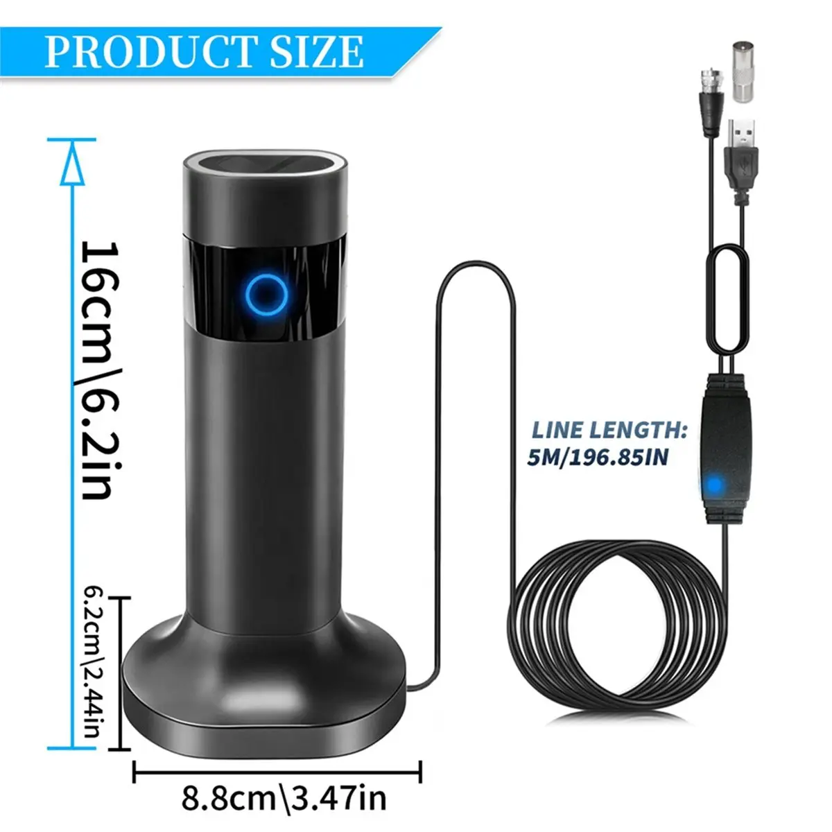 【CYBER MONDAY】High-Definition Digital TV Antenna, DTMB TV Antenna, Indoor and Outdoor TV Reception Antenna HDTV Antenna for 4K U