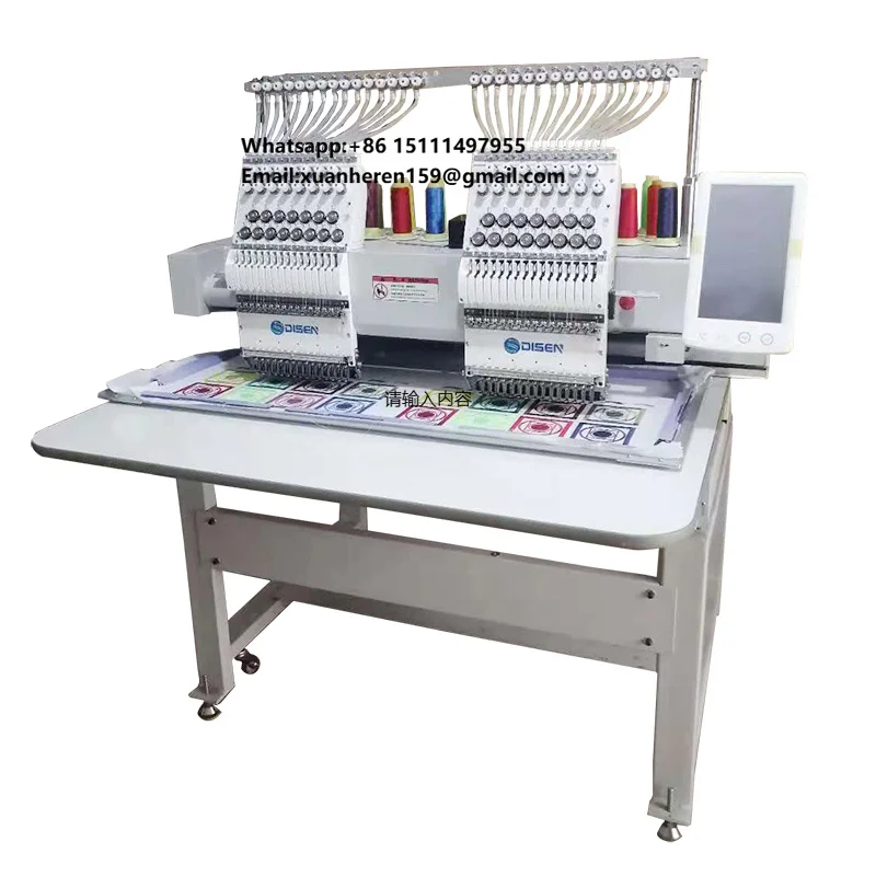 

Automatic Computerized Hat T-shirt Flat Computer 2 Head Cap Embroidery Machine Home Commercial Embroidery Sewing Machine
