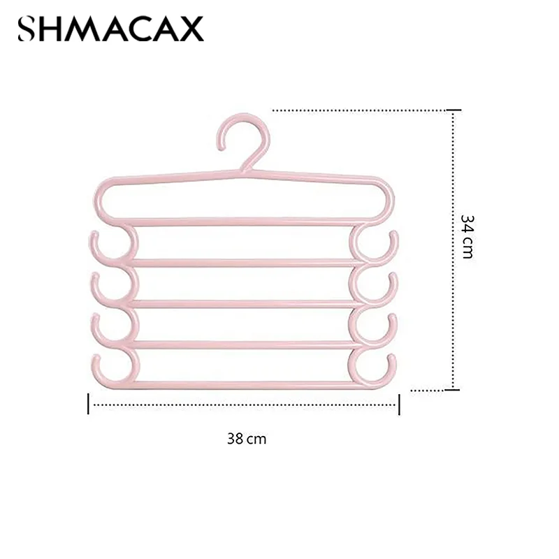 1Pc 5 Layers Pants Rack Multifunctional Household Saving Space Hanger Closet Color Pants Trousers Clothes Organizer