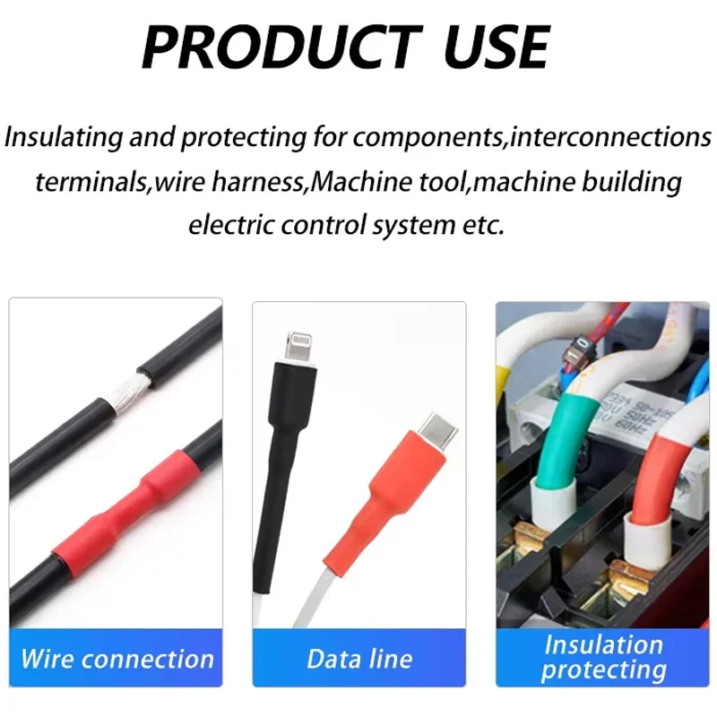 1~10m Black 1.6 ~ 50mm 3:1 Heat Shrink Tubing With Glue Double Wall Adhensive Lined Wire Polyolefin Cable Sleeve Waterproof
