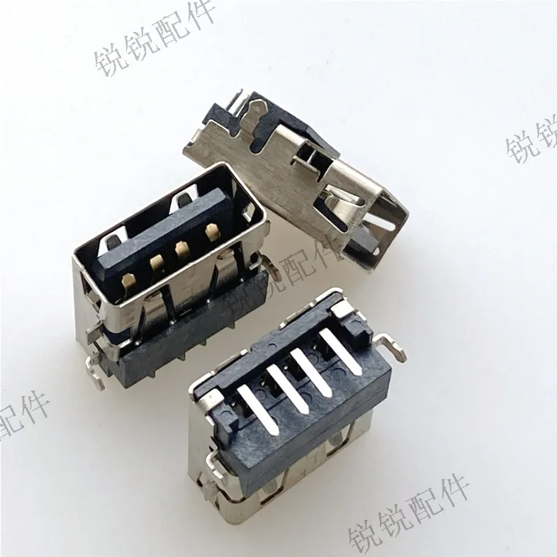 For Foxconn USB 2.0 socket A female 90 degree DIP sinking plate 4P female USB-A computer interface