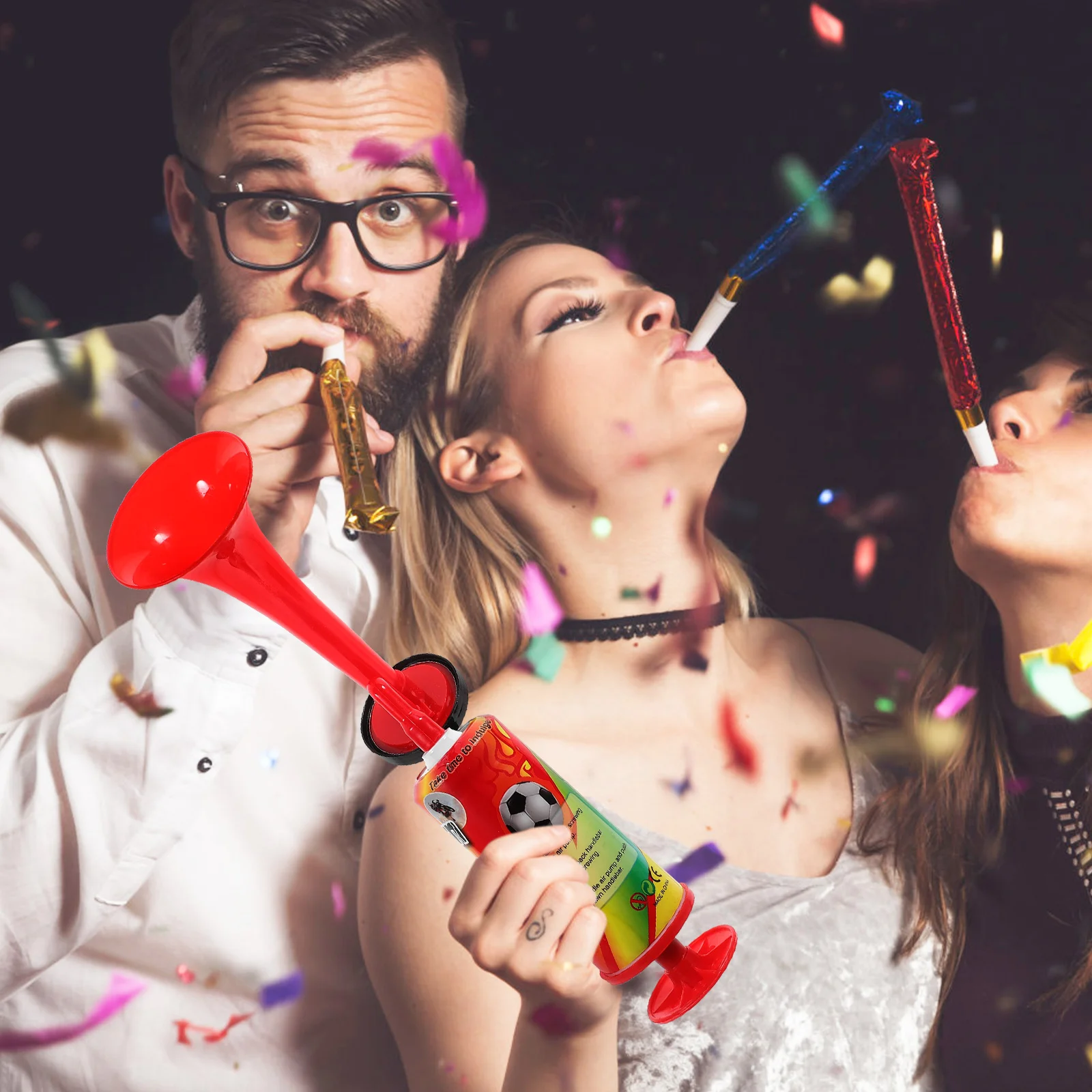 

Толкающий рожок для вечеринок, спорта, портативный шумогенератор, ручные рожки, шумогенераторы