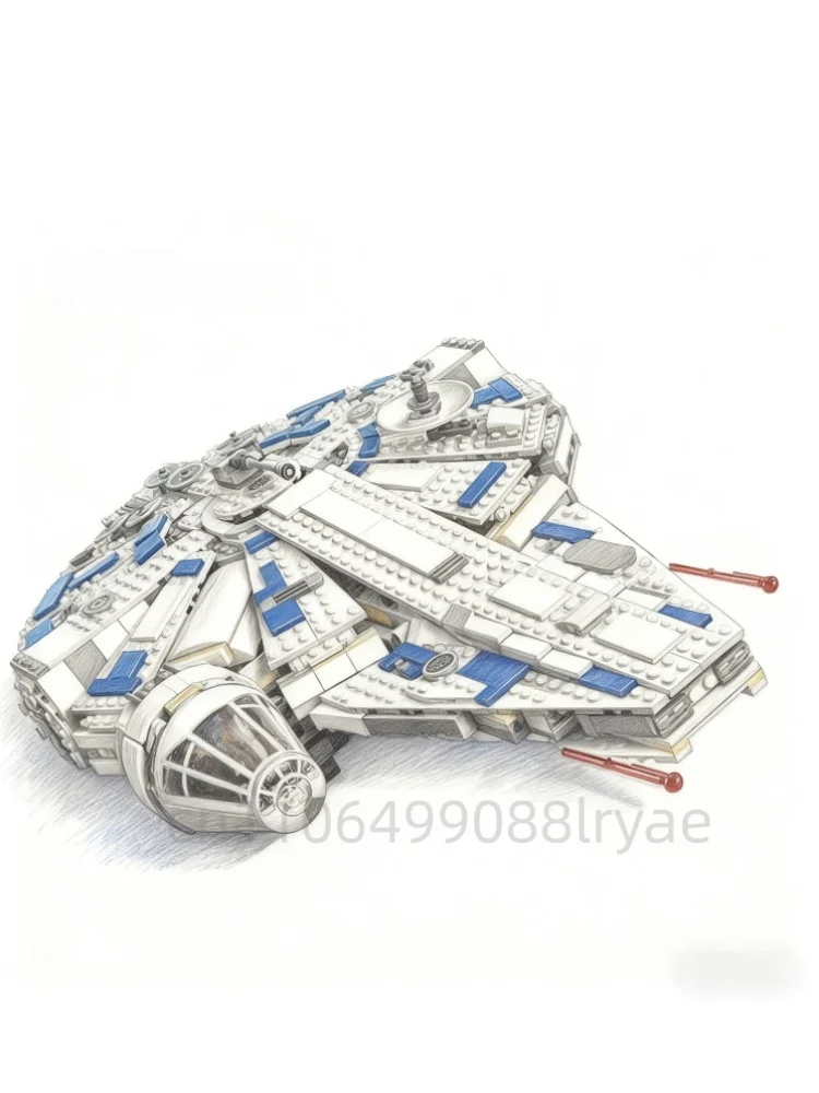 

New hot spear spaceship model Christmas gift 1414 pieces of building blocks Christmas educational toys for children
