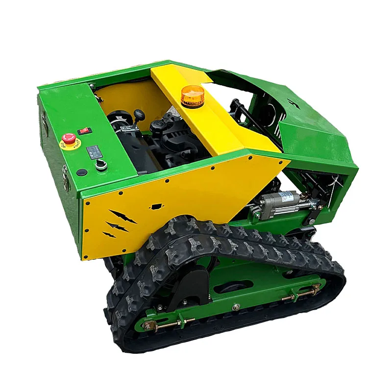 Made in China, Customizable, CE Certified, Door to Door Delivery, Multi Terrain Tracked Remote Controlled Lawnmower.