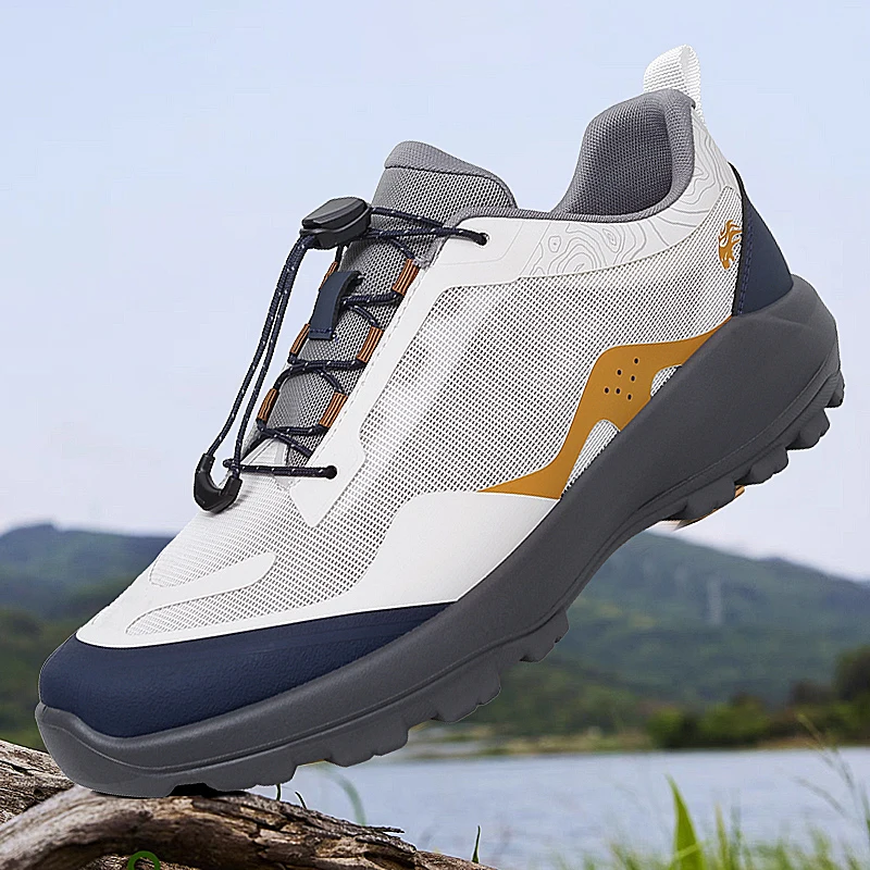 

2025 Summer New Men Sneakers Breathable Trail Running Shoes Wear-Resisting Jogging Sneakers Comfortable Outdoor Sport Shoes