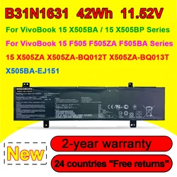 New B31N1631 Laptop Battery For ASUS VivoBook 15 X505ZA X505BA X505BP F505 F505ZA F505BA X505ZA-BQ012T X505BA-1A 42WH