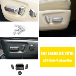 Car seat adjustment knob button switch Cover Trim Sticker ABS Matte Car Styling Accessories 5pcs For Lexus NX 2016 17 18 19 2020