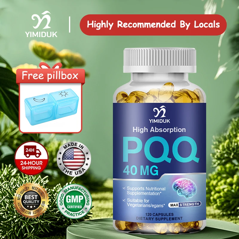 

Yimiduk Premium PQQ Capsules , Support Enhances Sleep Quality, Reduces Inflammation & Metabolism, Promotes Heart Health, Non-GMO