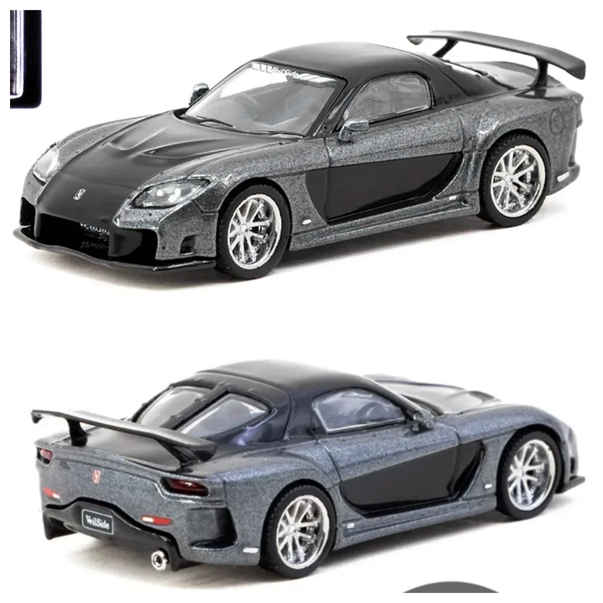 TARMAC WORKS VEILSIDE RX-7 FORTUNE7 1/64 GREY METALLIC / BLACK T64G-075-GY Diecasd Model Car Collection Limited Edition Alloy