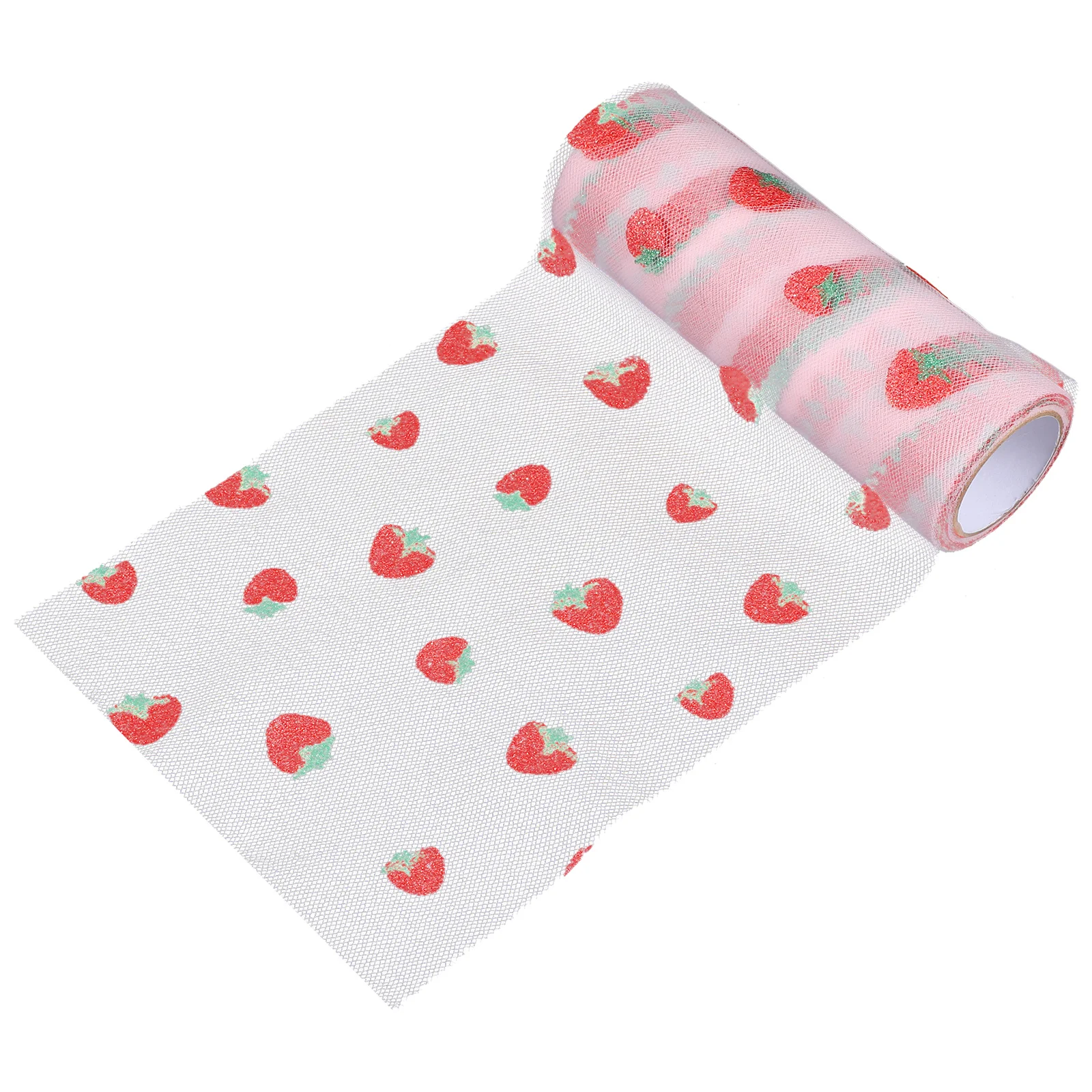 

Strawberry Mesh Rolls Girls Tulle Fabric Wrapping Decorative Child Small Size Various Colors Polyeste Material Durability