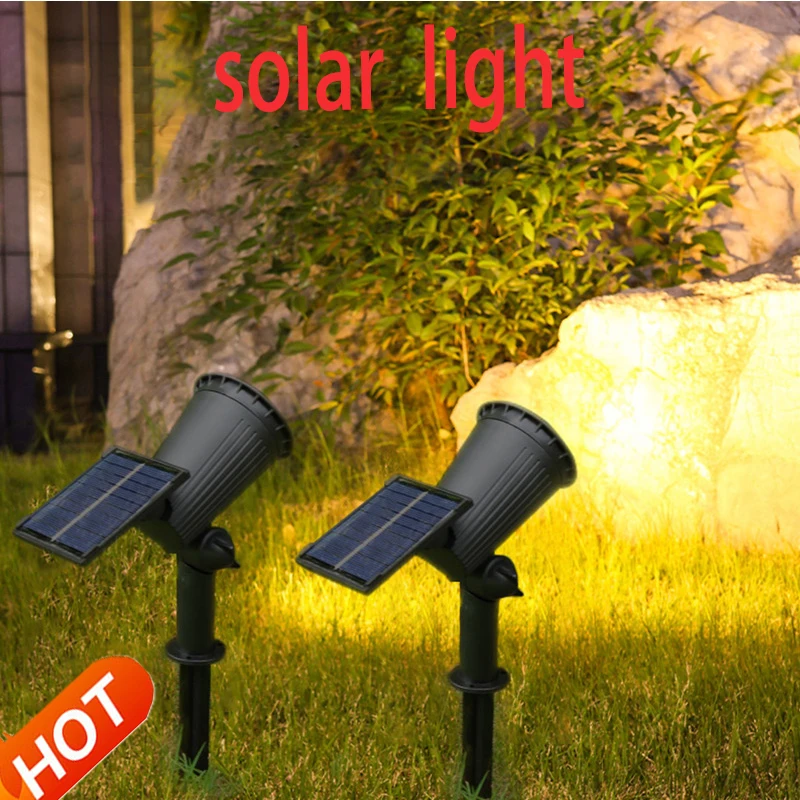 

9 LEDs Solar Spotlights Outdoor IP65 Waterproof Spot Lights Brightness Adjustable for Garden Backyard Driveway Patio Law Decor