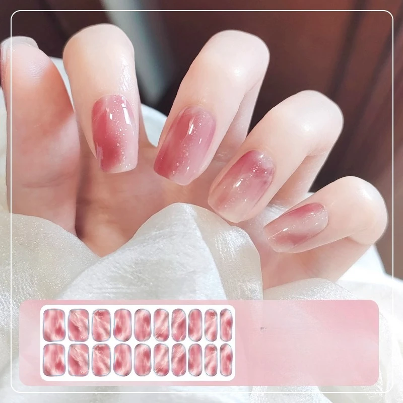 

2025Cat's Eye маникюр полузатвержденный гель для ногтей слайдер клей водостойкая долговечная полностью гелевая наклейка для ногтей закаленная УФ-лампа