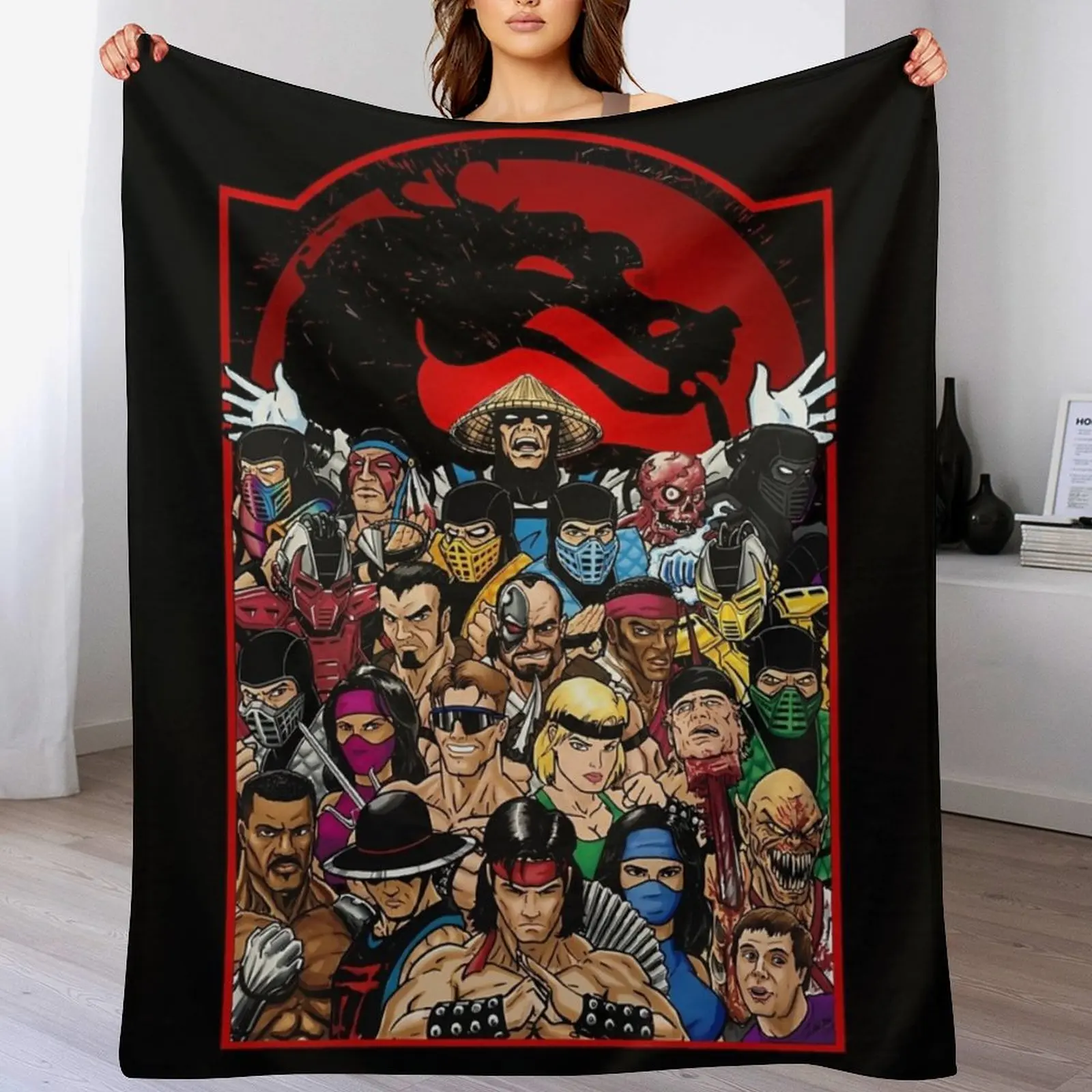 

Mortal kombat gaming g Throw Blanket Furrys For Baby Picnic Bed linens Blankets