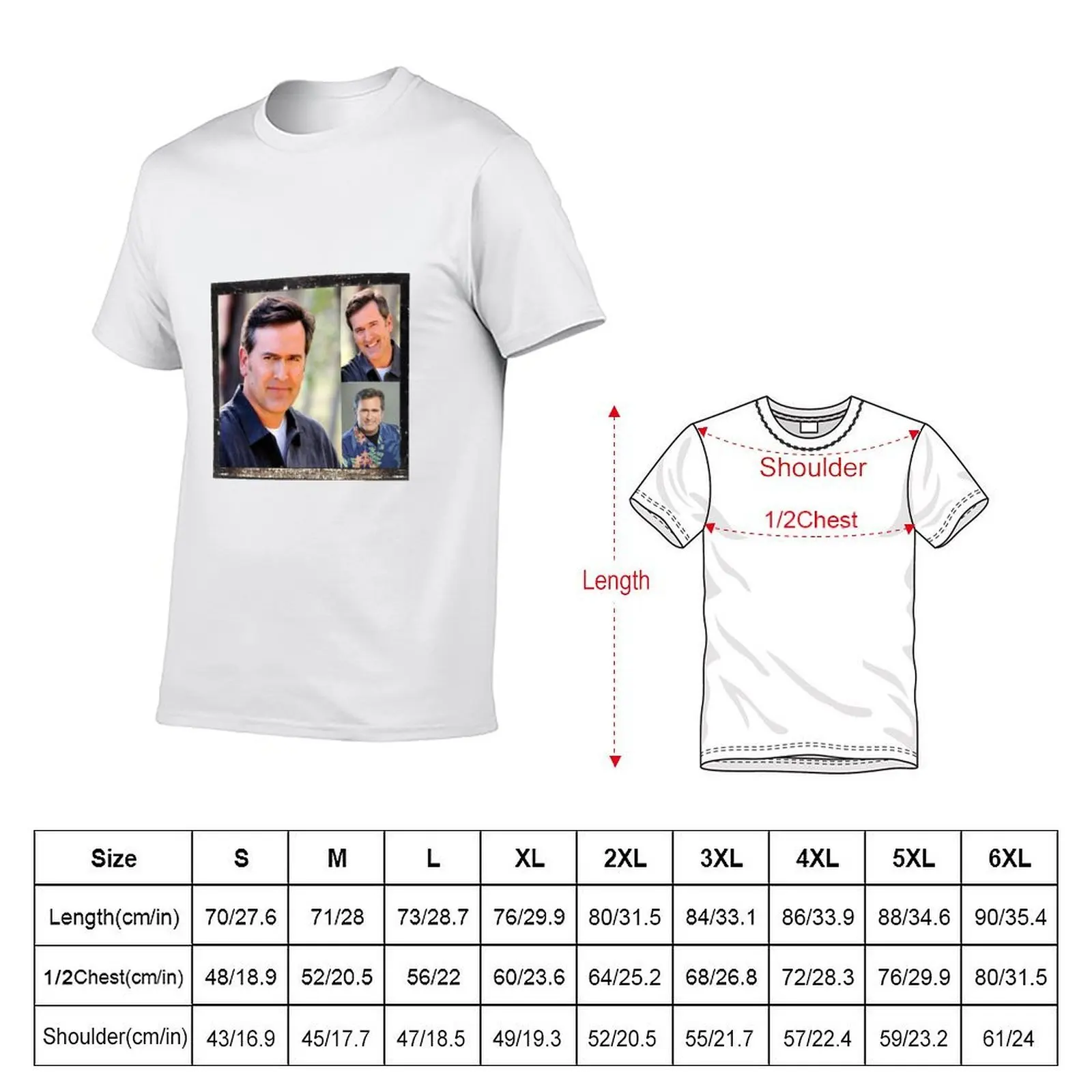 Bruce Campbell T-Shirt t shirt man designer graphic t shirts for man t shirt personalised T-shirt