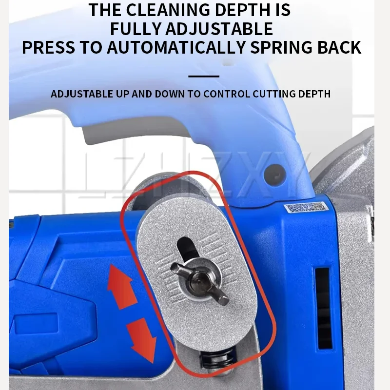 

220V Tile Grout Cleaner with Built-in Vacuum and Water Spray, 1200W Household Electric Tile Cleaner with Adjustable Depth