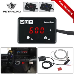 Car Exhaust Temp Gauge Exhaust Gas Meter Digital With Sensor EXT Temperature Meter Turbo for 4WD Hilux Patrol EGT PQY-TAG06-QY