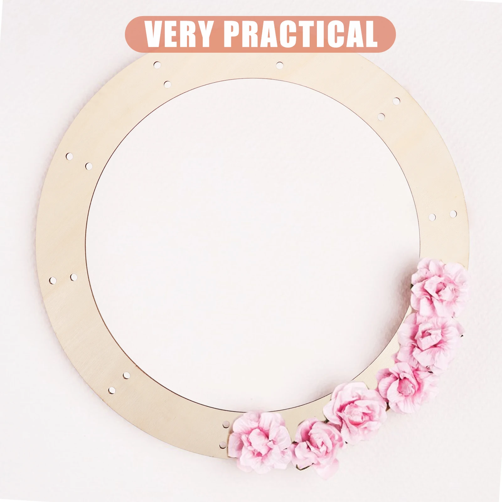 

6pcs Wooden Wreath Frames 8 Inch Round Diy Christmas Craft Base For Home Garden Wall Decor Wreath Making Supplies
