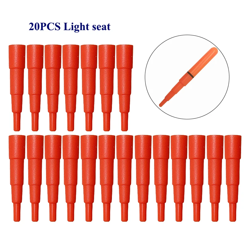 20PCS Fishing Light Stick Cover Luminous Sea Ocean Fishing Stick Seat High Quality Electric Light Stick Tool Tackle Accessories