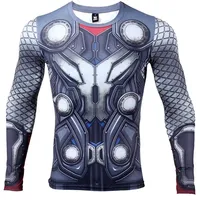Thor 3D Printed T Shirts Men Compression Shirt Hero Cosplay Long Sleeve Tops Male Gym Fitness Bodybuilding Clothes MN4