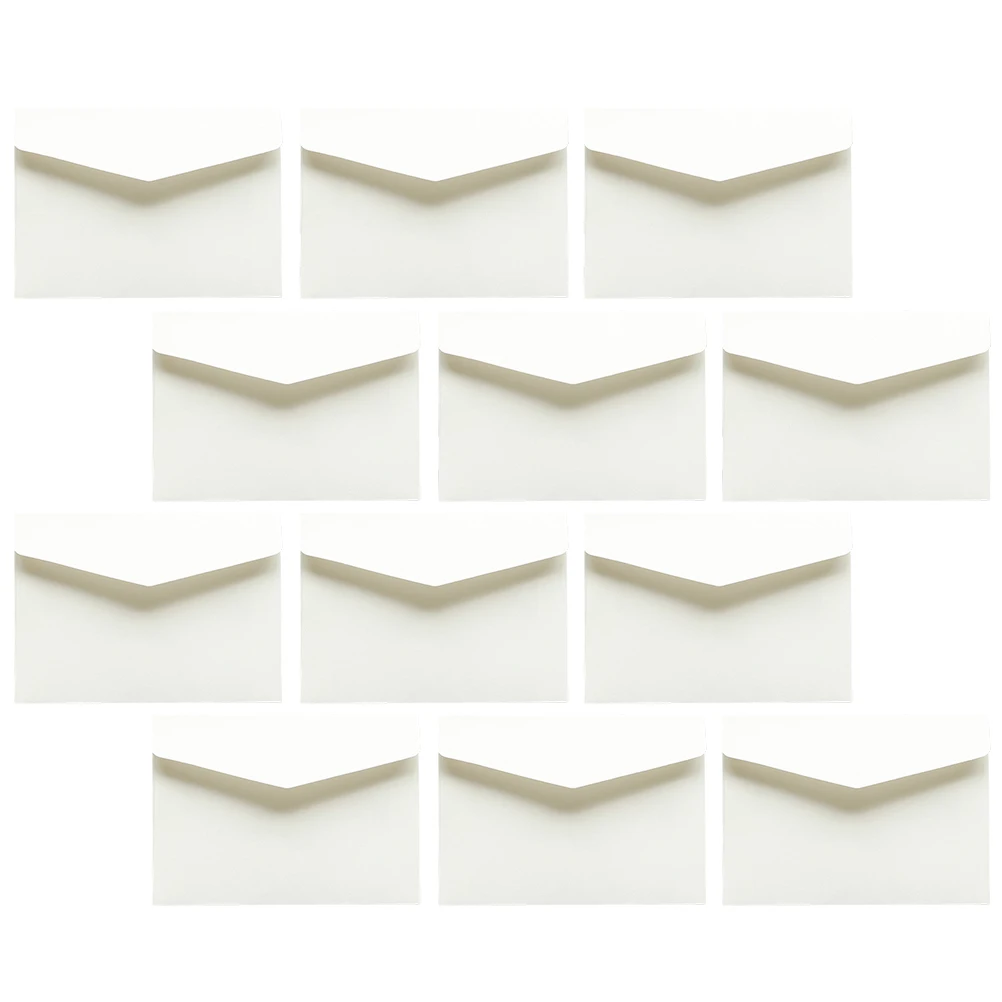 

100 Pcs Mini Blank Envelopes White Paper Cash Envelopes Storage Bags Thickened Money Letter Greeting Card Packaging Office