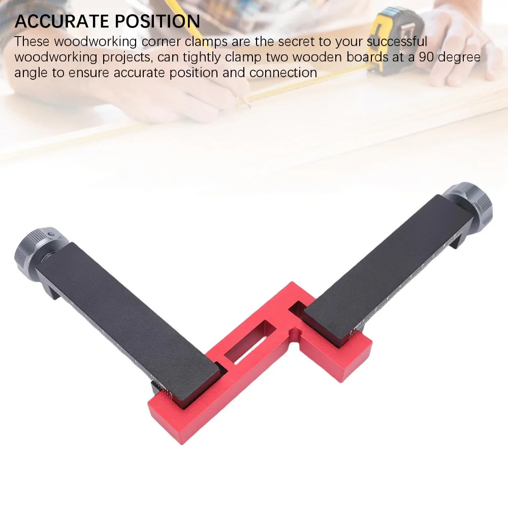Aluminum Alloy Material Woodworking Corner Clamp 90 Degree Angle Comfortable Grip Handle Right Angle Clamp Set