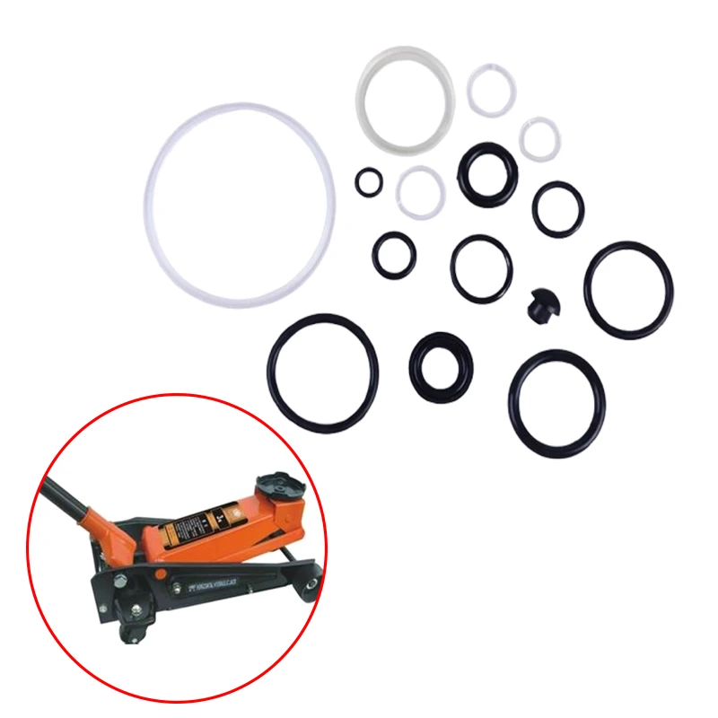 1 Set Hydraulic Jack Oil Seal Ring Small O-ring Repair Tool Horizontal 3 TON Repair Kit Sealing Ring Steel Ball Link Rocker Jack