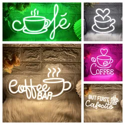 Coffee Bar Neon Led Sign Cafe Spiżarnia Neon Lights USB Coffee Shop Room Decor Signs For Spiżarnia Cafe Bar Decoration Neon Lamps