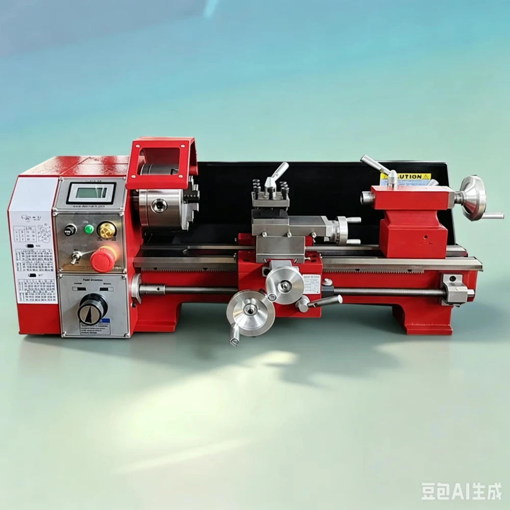 WM210G Precision Mini Bench Metal Lathe Variable Speed Auto Threading Reverse and Forward Turning Equipment