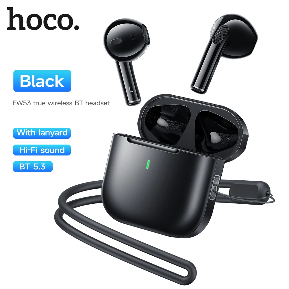 

HOCO EW53 Semi-in-ear True Wireless Smart Earphone Bluetooth Headsets Sports Music Stereo Earbuds High sounds Portable Headphone