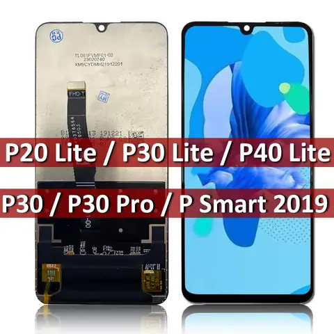 Nieuw Voor Huawei P20 P30 P40 Lite Pro E/P Smart 2019 Lcd Touch Screen Assembly Vervangende Onderdelen