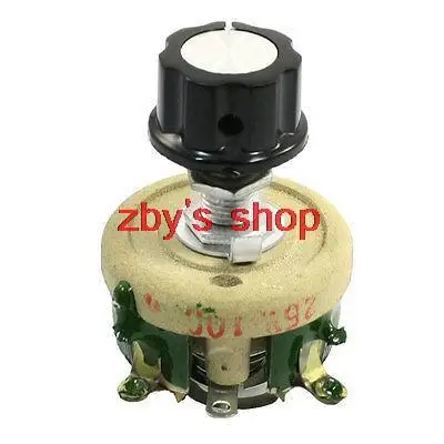 25W 100 Ohm Ceramic Wirewound Potentiometer Rotary Resistor Rheostat