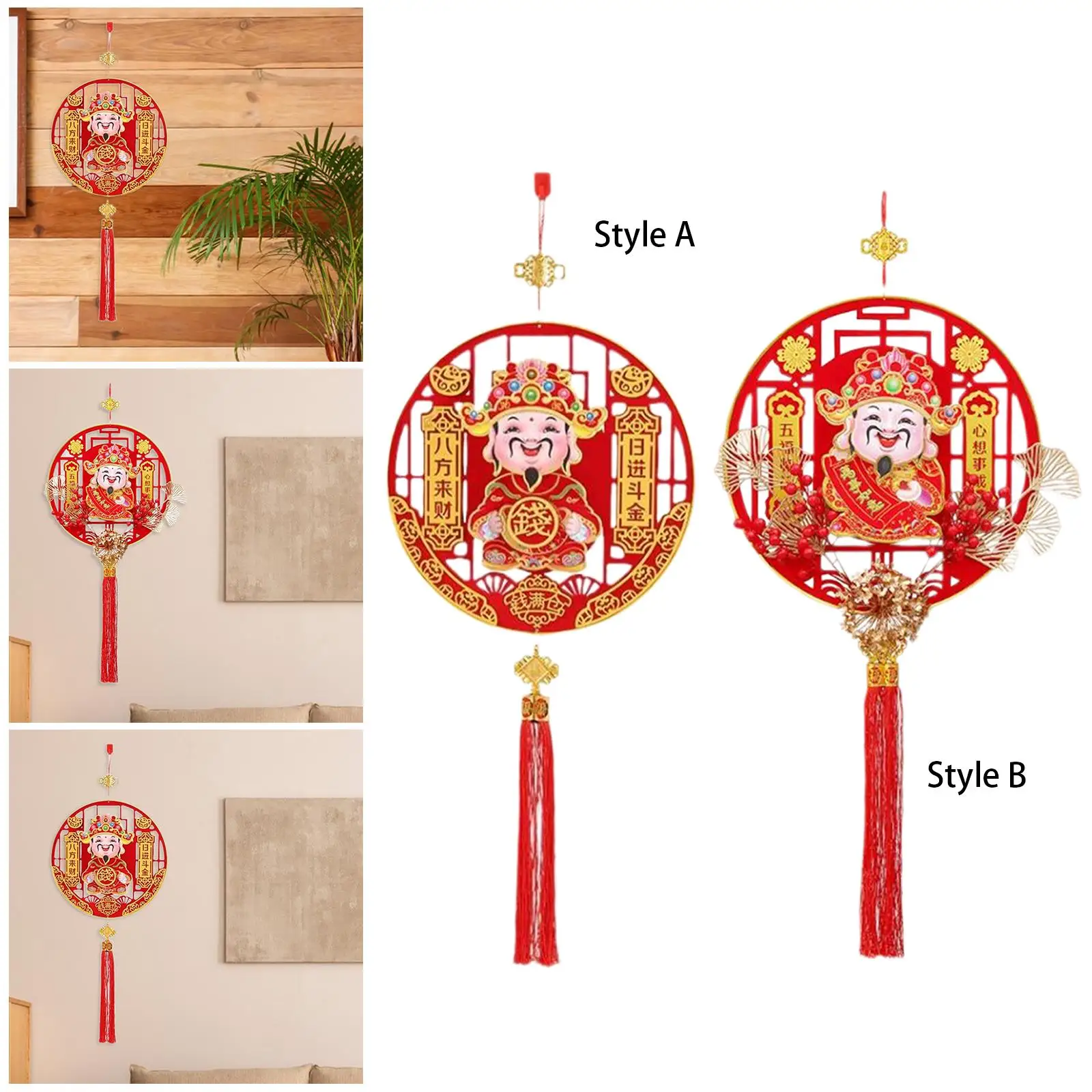 السنة الصينية الجديدة نعمة معلقة الديكور 2025 السنة القمرية سهلة معلقة عطلة ديكور الأحمر كاي شين زخرفة للمنزل مكتب #3