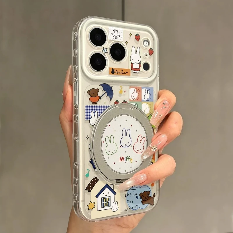 Miffy Kawaii Anime Phone Case New Model Premium Feel Protect for IPhone16/17 Series Anti-fall Creativity All-inclusive Support