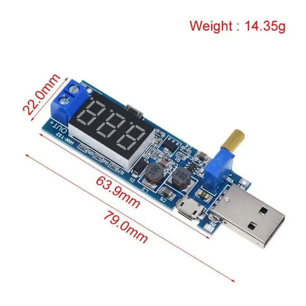 DC-DC USB Boost Power Supply Step-Down and Voltage Regulation Module, Converting 5V to 3.3V, 9V, 12V, 24V, Desktop Power Module