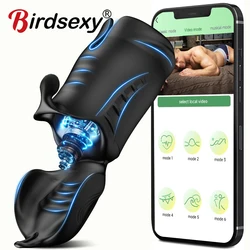 Bluetooth Glans Massager Vibrator For Men Penis Exerciser Erotic Sex Toy Male Masturbator Ejaculation Delay Trainer Sex Machine