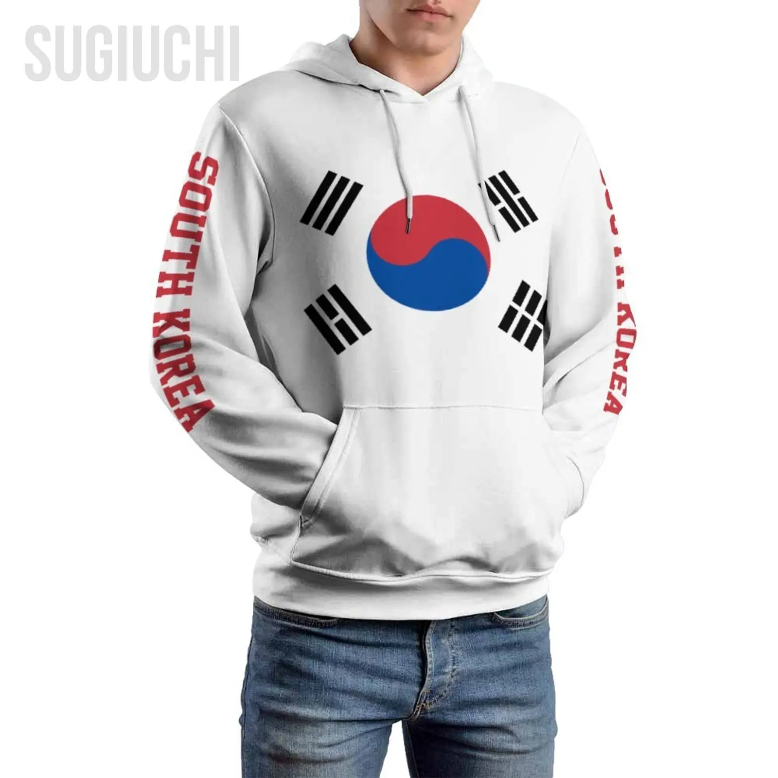 Unisex 3D Hoodie South Korea Flag Men Women Polyester Harajuku Sweatshirt Pullover Hoodies Casual Cool