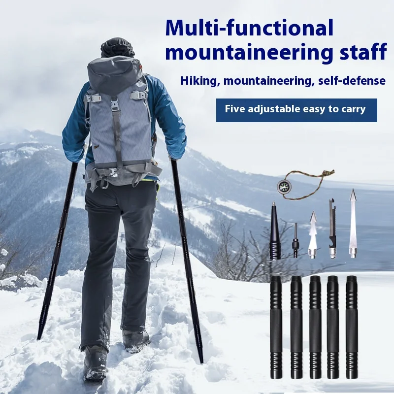 

Outdoor Adventure Multifunctional Hiking Poles Set Of Aluminium Alloy Hiking Poles Climbing Body Hiking Walking Poles