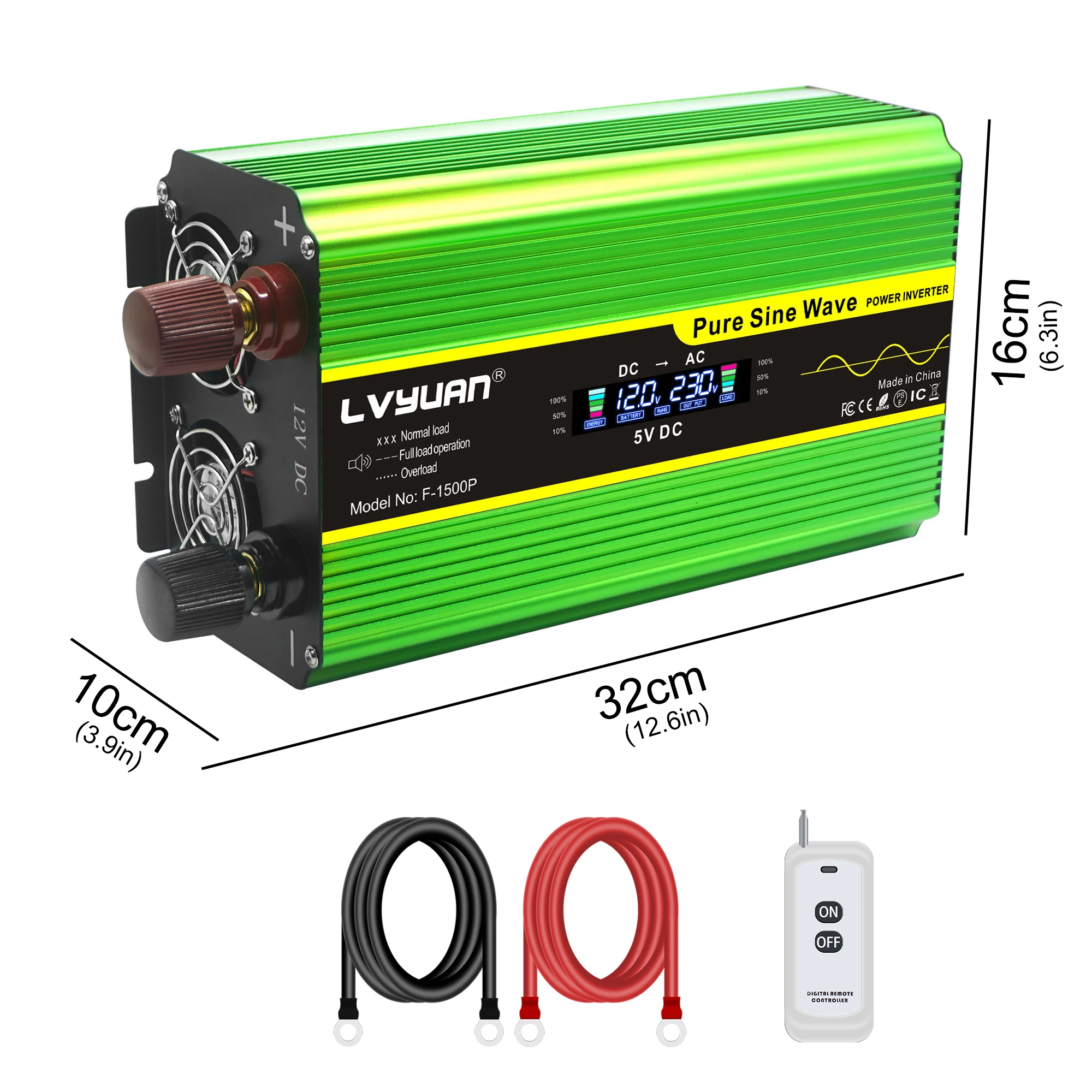 LVYUAN Saf Sinüs Dalgası İnver - Pure Sine Wave Inverter incelemesi ve fiyatı