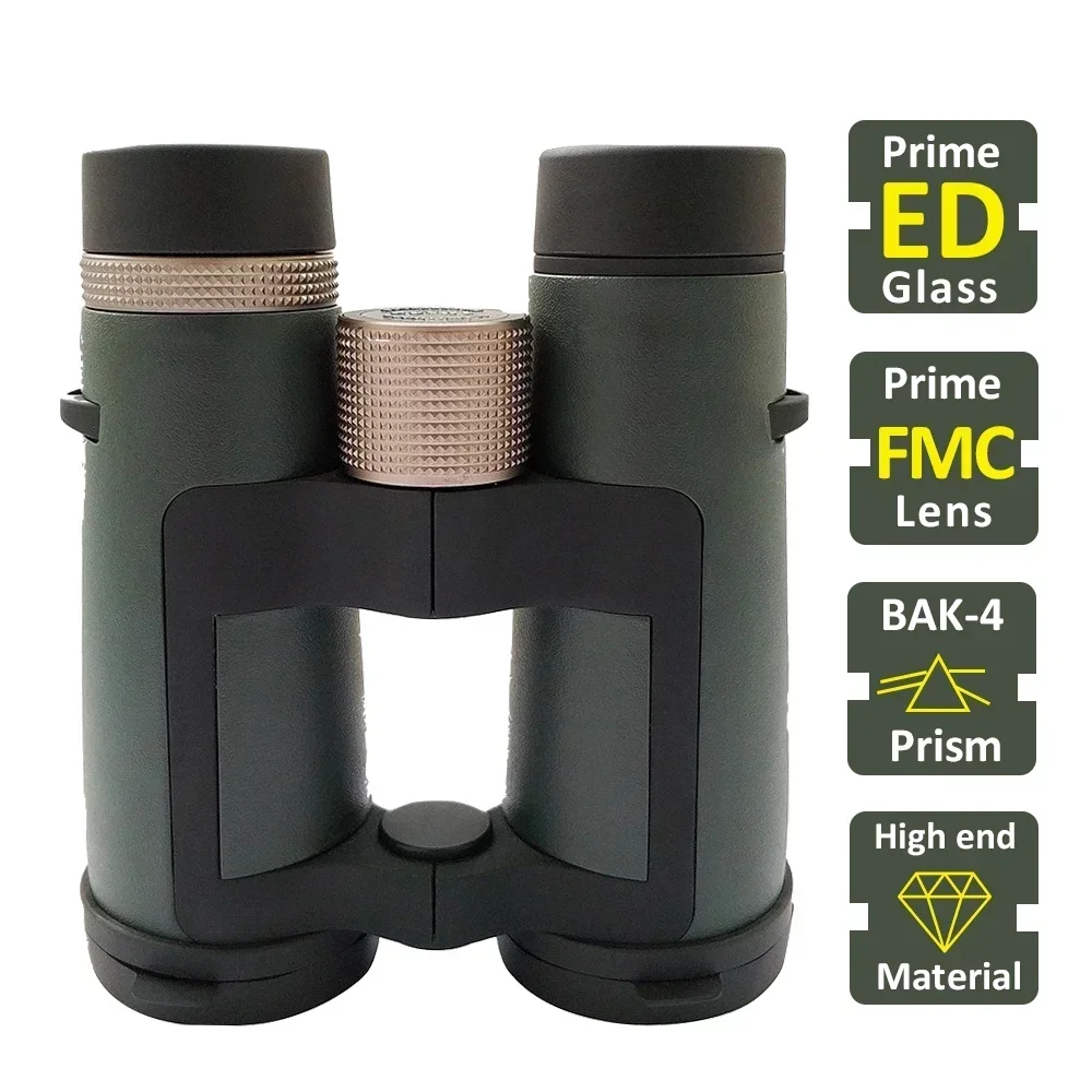 Télescope Compact 8x42 de toit de jumelles imperméables de Perception 10x42 ED pour la chasse