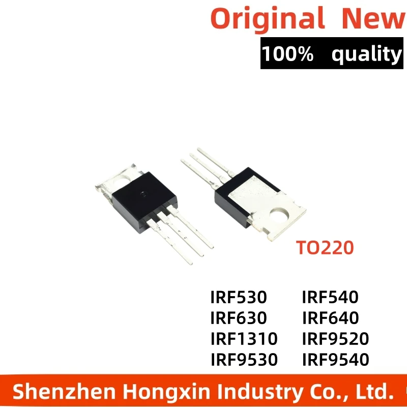 10 pieces of IRF530N 540N 630N 640N 1310N 9520N 9530N 9540N NPBF direct insertion TO220 N-channel MOSFET