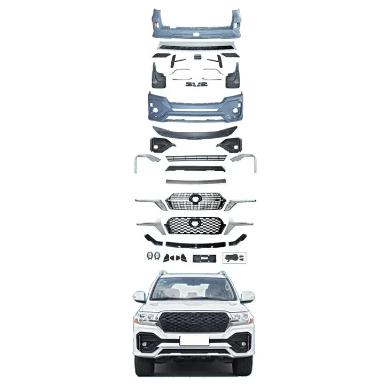 

Car Accessories pp Material Car Bumpers Grille Body Kit for LC200 2016-2022