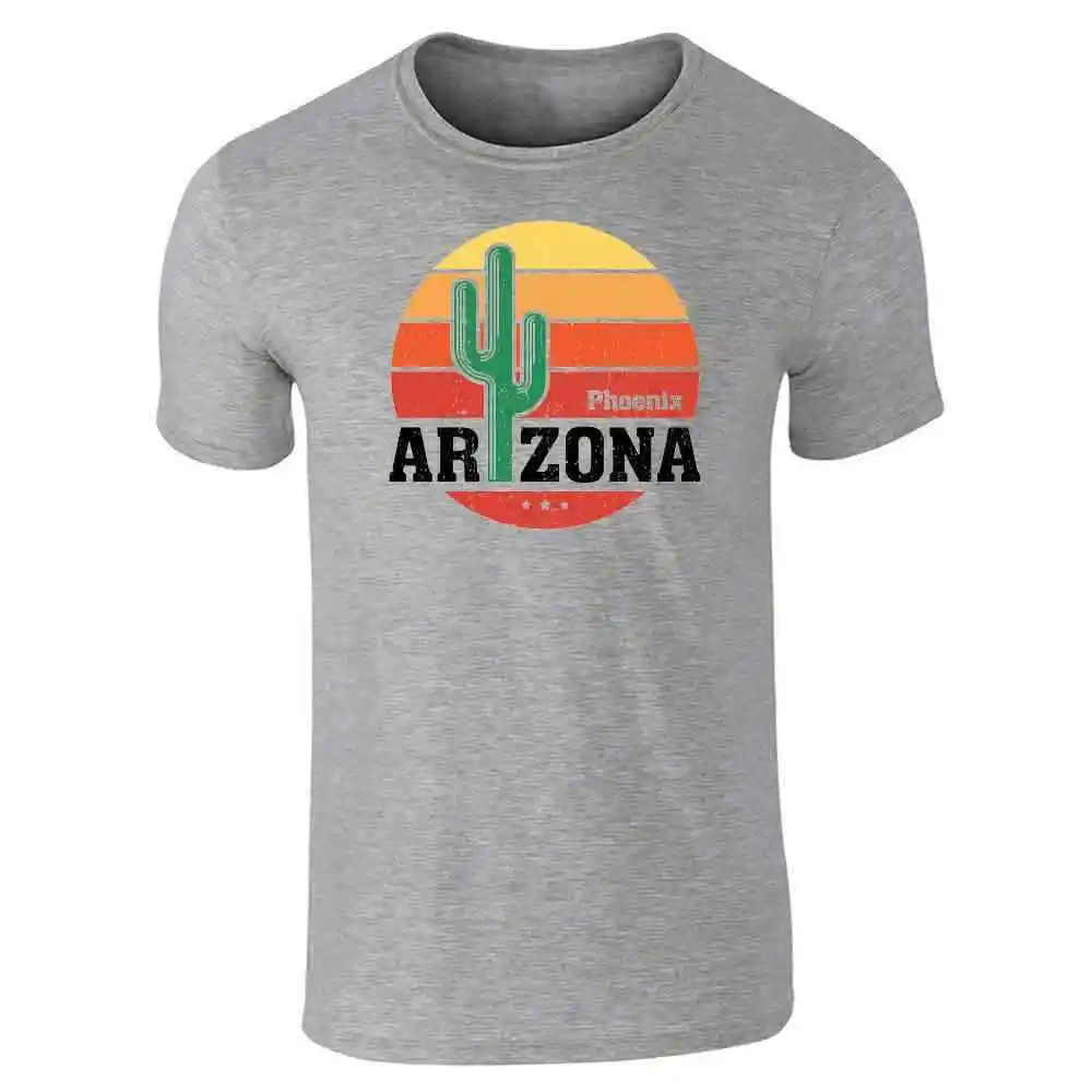Феникс Аризона Ретро путешествия унисекс TeeSummer бренд супер сайз роскошный винтажный оверсайз